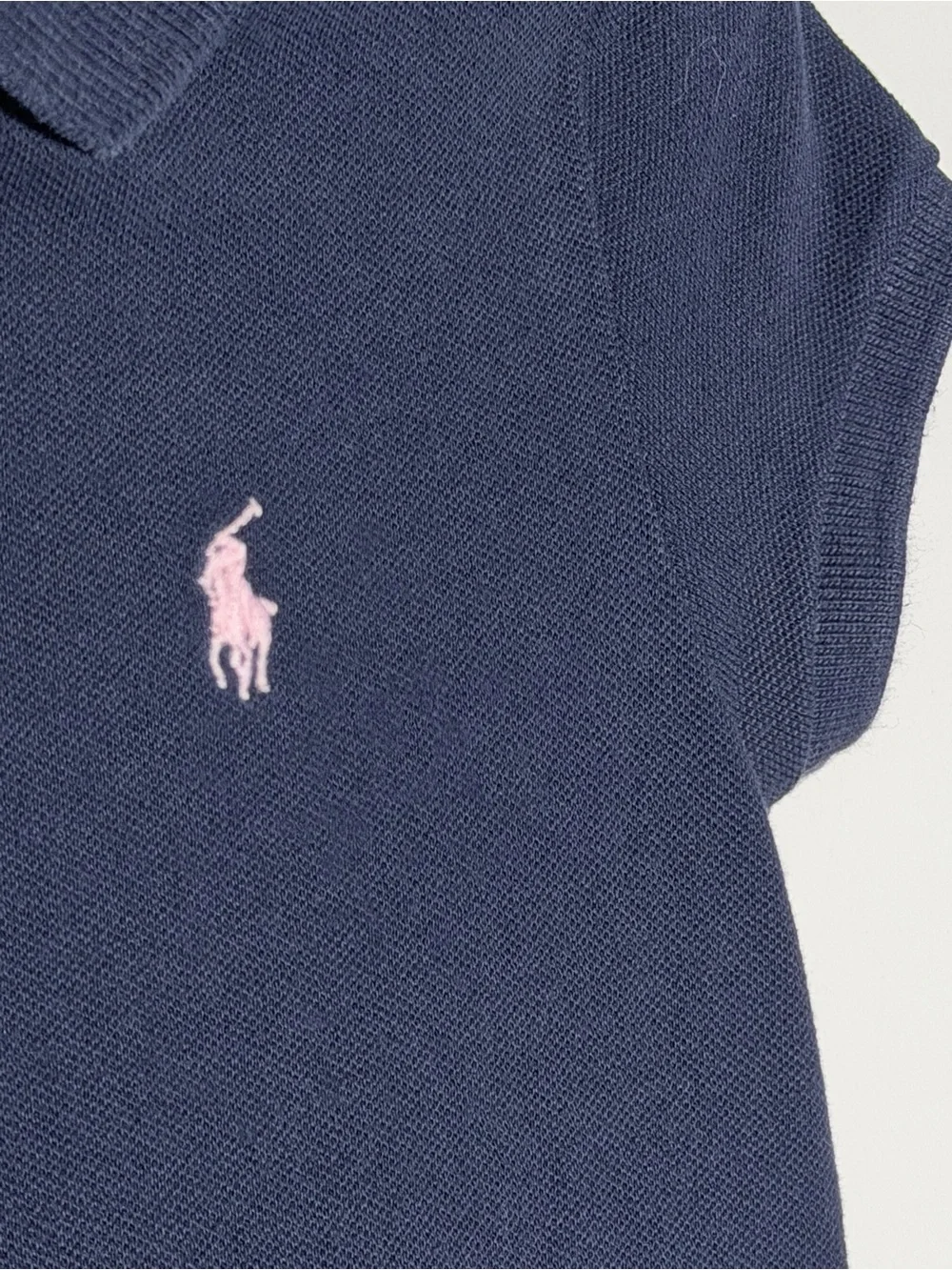 Ralph Lauren Navy Polo Dress with Pink Pony Logo
